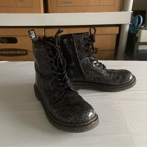 Dr. Martens Kids Collection Cosmic Glitter Lace Up Combat Boots 1460 Girls 6